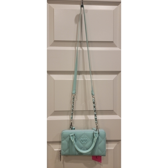 NWT Betsey Johnson Crossbody Purse Wallet Mint Green - Picture 2 of 13